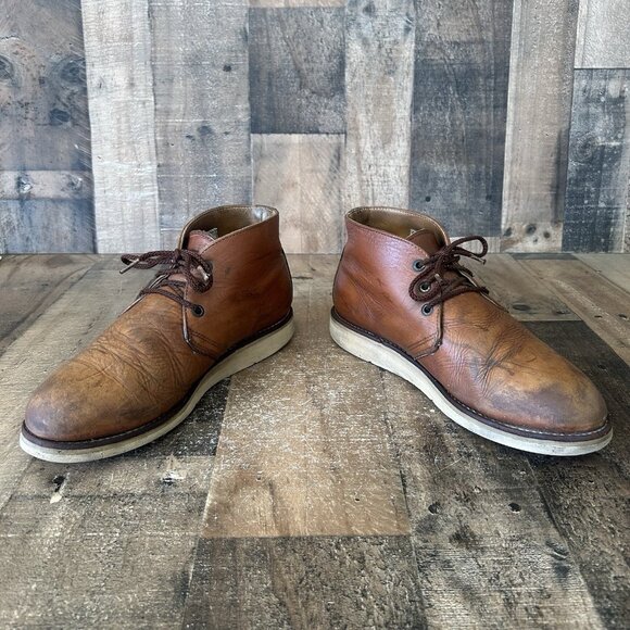 Red Wing 595 Chukka Leather Lace Up Work Boots Mens 10 D - Picture 10 of 12